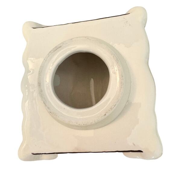 SCM Designs Snow Covered Ceramic Snowman Winter House Cookie Jar - Picture 10 of 10